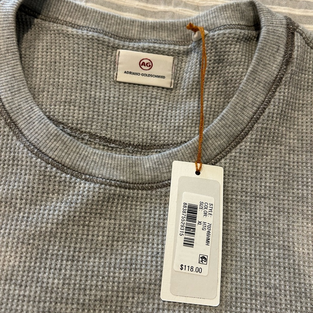 NWT - AG Jean Waffle shirt - gray, x-large